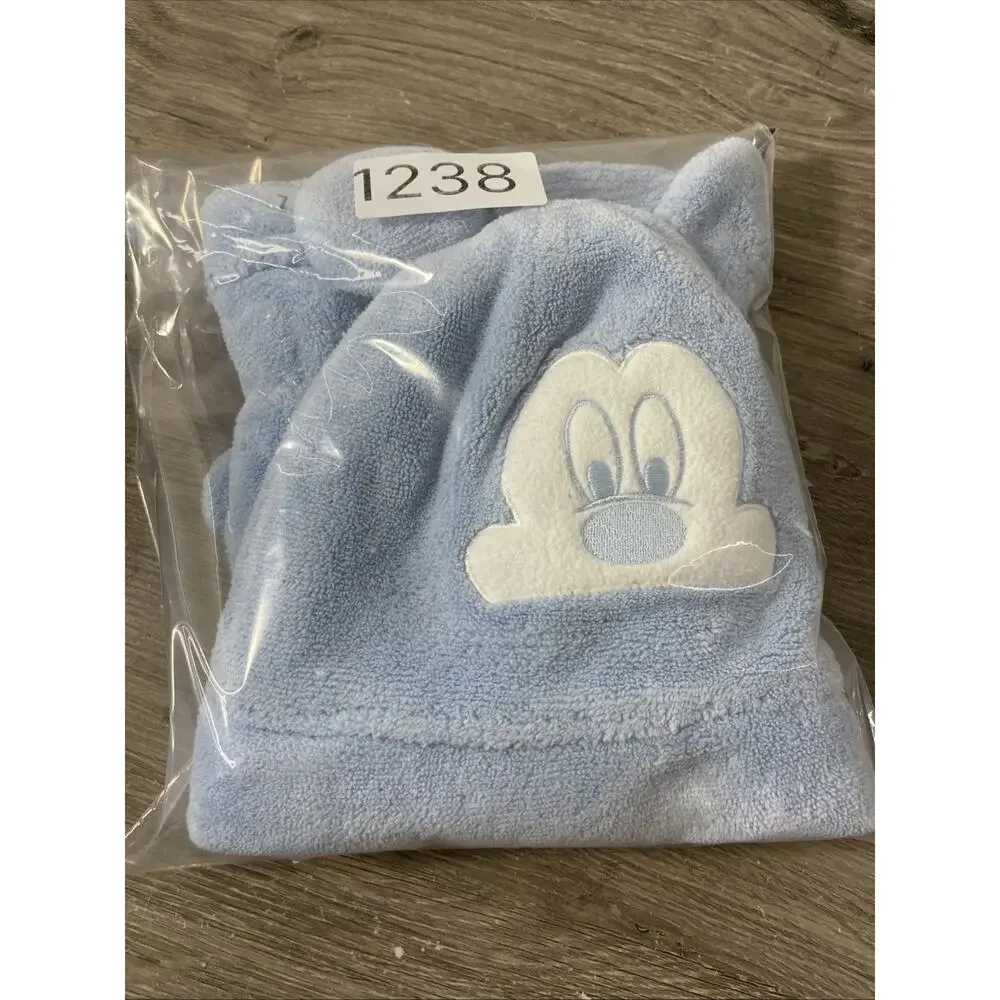 Disney Parks Mickey Mouse Hat and Mitten Set Infant Baby Blue